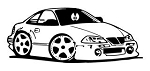Street Racer Cartoon Decal Sticker